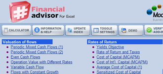 Financial Advisor for Excel