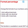 Format percentage